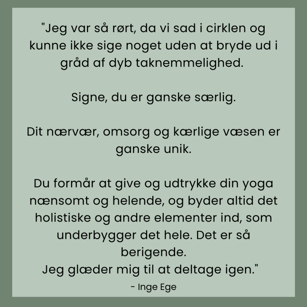 Retreat testimonial Inge