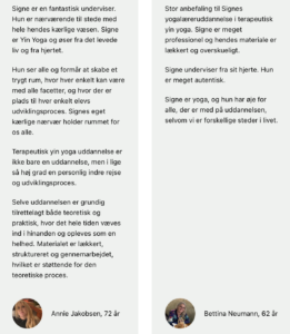 Testimonial yogalæreruddannelse